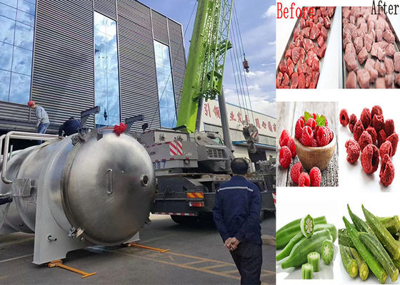 PLC Kontrolü Vakum Gıda Kurutma Makinesi Kurutma Zamanı 18-24 Saat 200Kg / parti