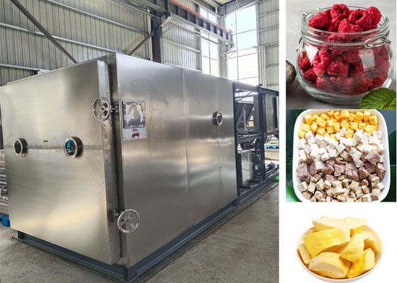 Büyük Gıda Süt Vakum Dondurma Kuru Meyve Makinesi 100kg / parti ile