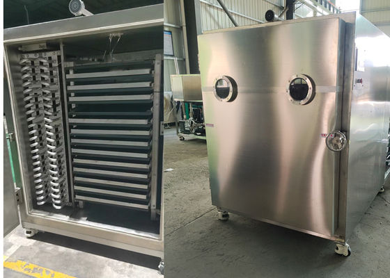 Elektrikli ısıtma yöntemi 65KW kurulum gücü ve PLC kontrol sistemi ile gıda vakum dondurucu kurutma makinesi
