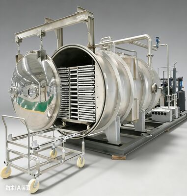 Farmasötik ve Toplu Gıda İşleme için tasarlanmıştır. Ticari Liyofilizör 150kg Her Toplu, Paslanmaz Çelik Oda, Hassas Sıcaklık Kontrolü ve Enerji tasarrufu teknolojisi.