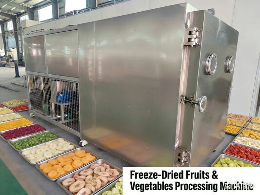 Dondurarak Kurutma Sıcaklığı -40C-80C Gıda Vakumlu Dondurarak Kurutucu, 35KW Kurulum Gücü ve Baosi veya  Vakum Pompası ile Dondurarak Kurutmayı Sağlar