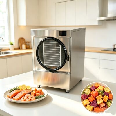 SUS304 Paslanmaz çelik ev donma kurutma makinesi gürültü seviyesi 50dB'nin altında sessiz çalışma ve donma kurutma için dayanıklı yapı sağlar