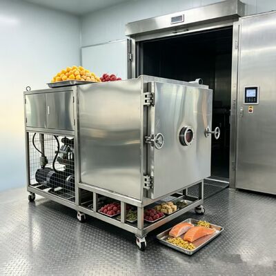 Oda boyutu 1800 1700 1300mm Sebze kurutma çözeltileri için özel olarak tasarlanmış 100Kg parti kapasitesi sunan sebze dondurucu kurutma makinesi