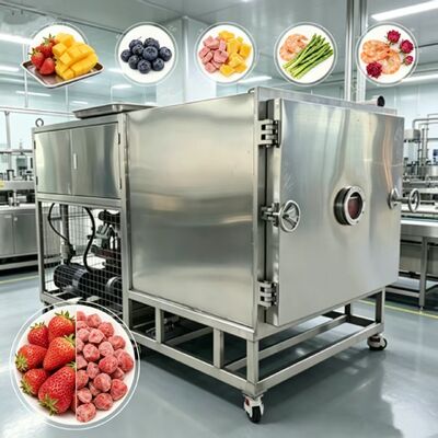 13 katman veya özelleştirme sebze dondurucu kurutmacı vakum sınırı 13Pa Kapasite 1600Kg Endüstriyel gıda işleme uygun