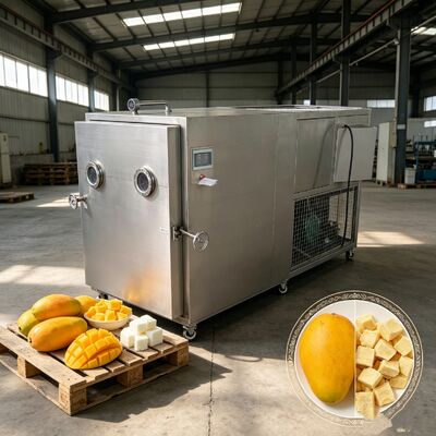 İki aşamalı Döner Kanatlı Vakum Pompası Sebze Dondurarak Kurutucu Oda Boyutu 1800 1700 1300mm Sıcaklık Aralığı eksi 50 ila artı 50 Santigrat