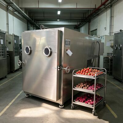 Elektrikli Isıtma Silikon Sebze Dondurma Kurutma Odası Boyutu 1800 1700 1300mm Toplam Boyutu 3800 1700 2000mm Dondurma kurutma işlemleri için tasarlanmıştır