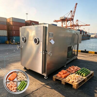 Uzun Süreli Sebze Depolama için Mükemmel İki Aşamalı Döner Kanatlı Vakum Pompası İçeren 13 Katmanlı Sebze Dondurarak Kurutucu